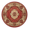 Vloerkleed Atlas Rond Klassiek Rood Beige Ornament