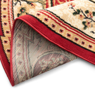 Vloerkleed Atlas Ovaal Klassiek Rood Beige Ornament