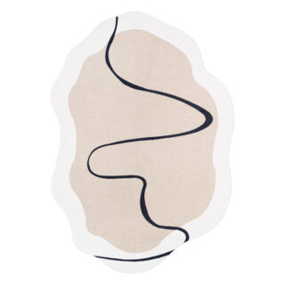 Vloerkleed Wisp Met Onregelmatige Vorm Beige