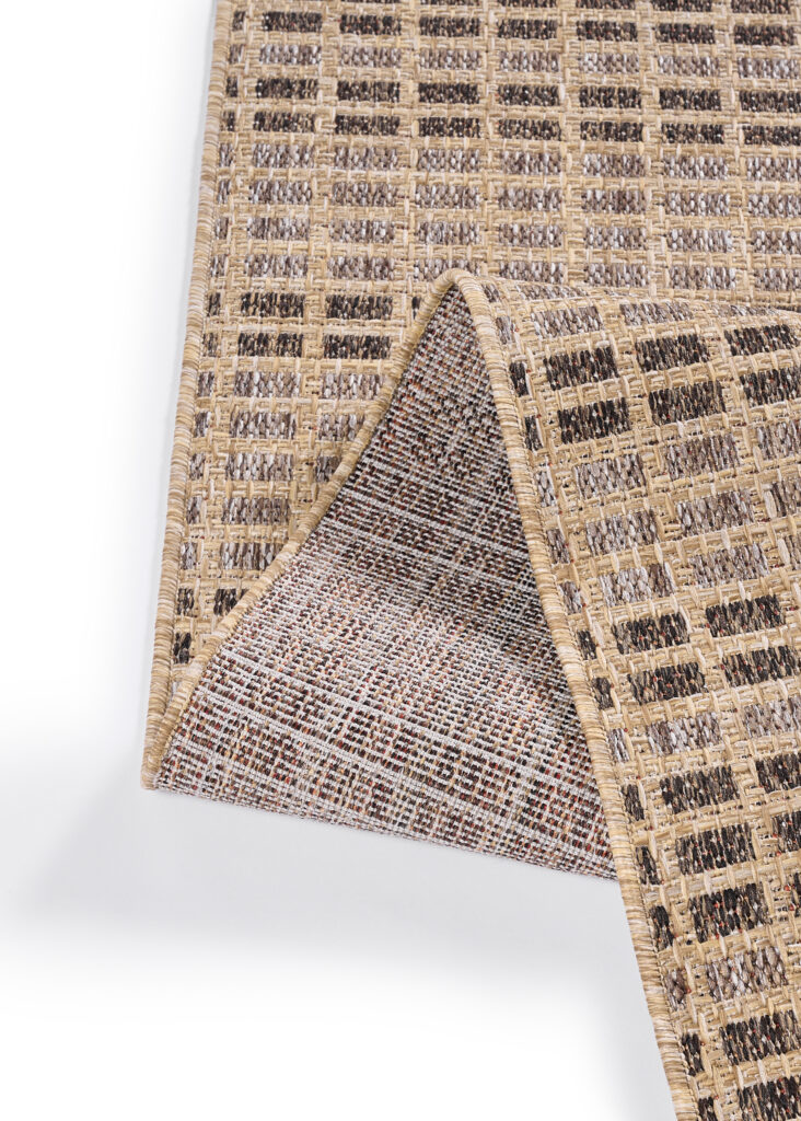 Buitenkleed Yucana Beige Bruin Ruit