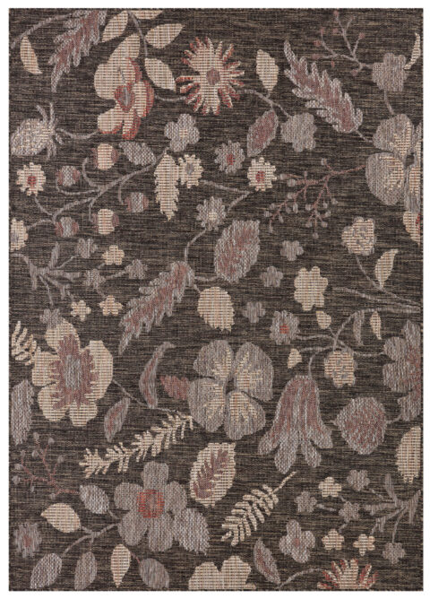 Buitentapijt Melissa Bruin Bloemen