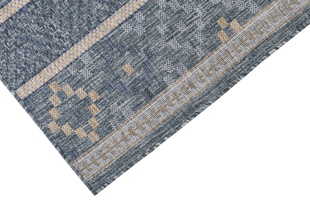 Buitentapijt Melissa Blauw Geometrisch