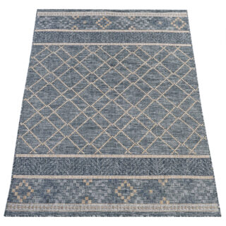 Buitentapijt Melissa Blauw Geometrisch