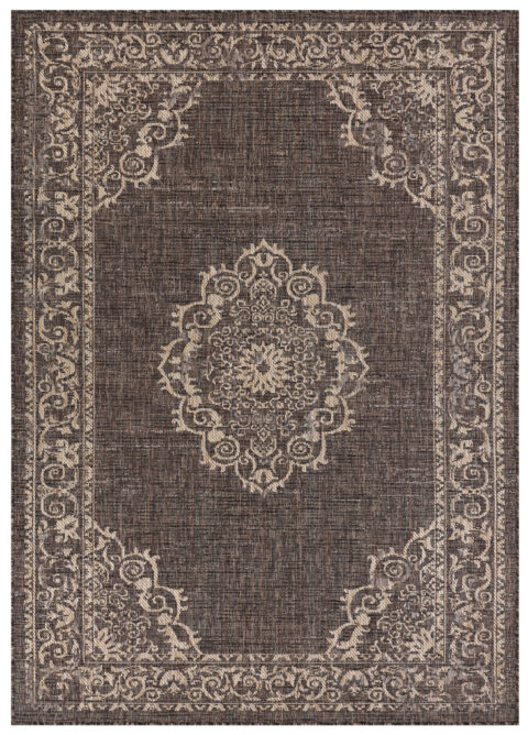 Buitentapijt Melissa Donker Bruin Vintage