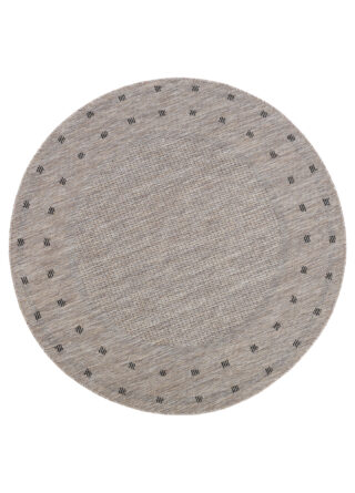 Tapijt Melissa Rond Bruin Frame Indoor Outdoor