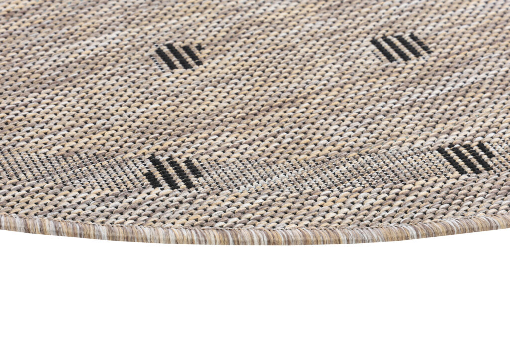 Tapijt Melissa Rond Bruin Frame Indoor Outdoor