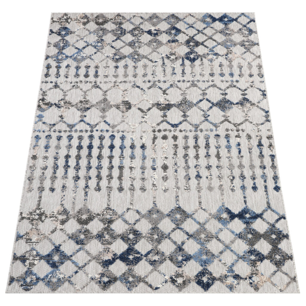 Buitenkleed Patio Grijs Geometrisch