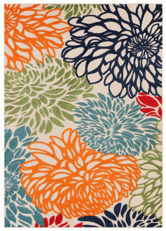 Buitenkleed Patio Beige Bloemen