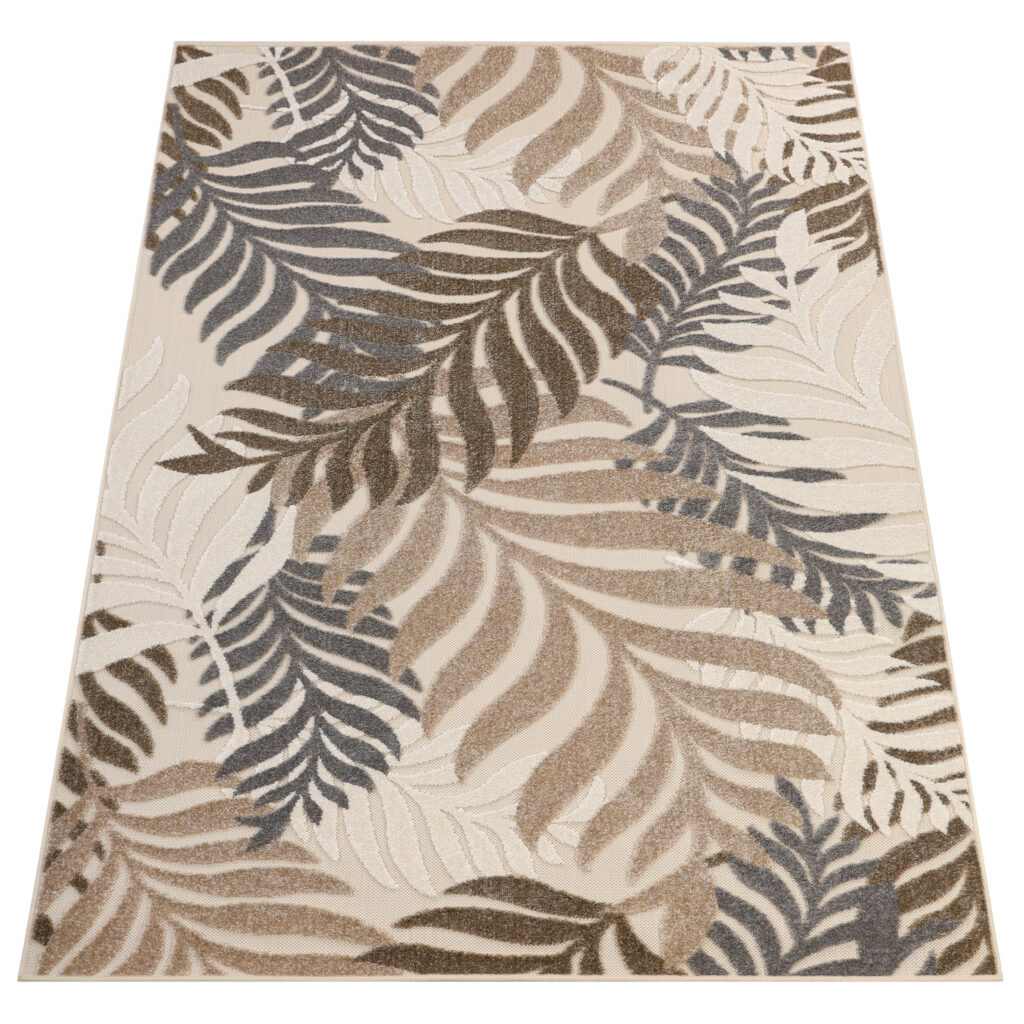 Buitenkleed Patio Beige Bladeren