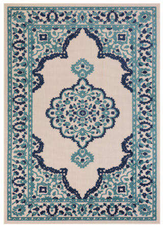 Buitenkleed Patio Blauw Rozet