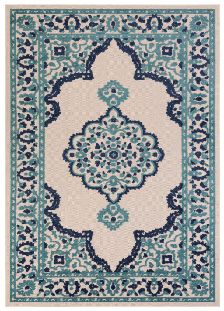 Buitenkleed Patio Blauw Rozet