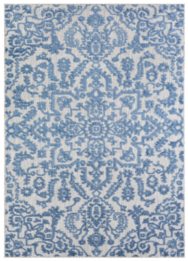 Buitenkleed Patio Blauw Ornamenten