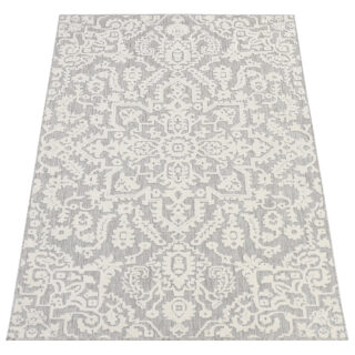 Buitenkleed Patio Grijs Crème Ornamenten