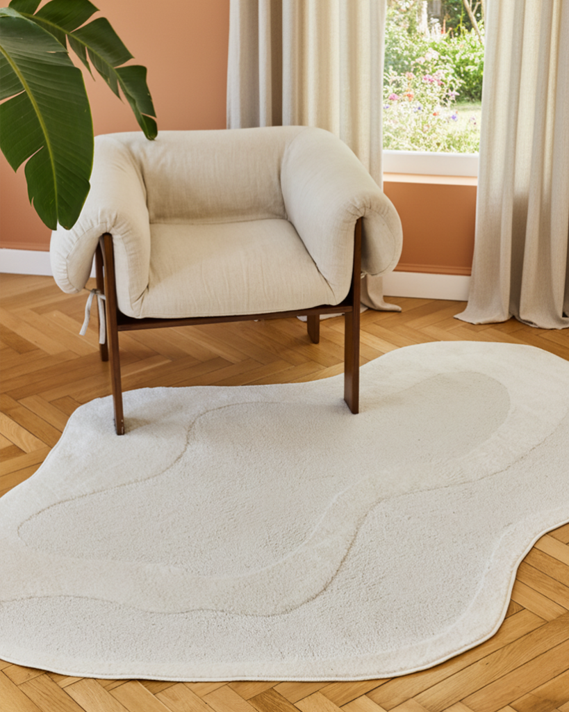 Vloerkleed Terra Crème Onregelmatige Vorm