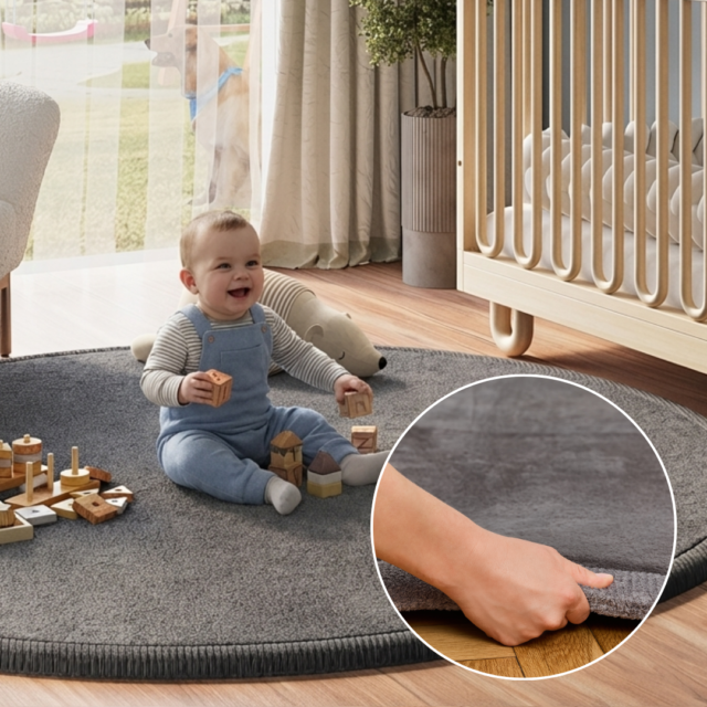 Kinderkleed Fluffin Rond Donkergrijs