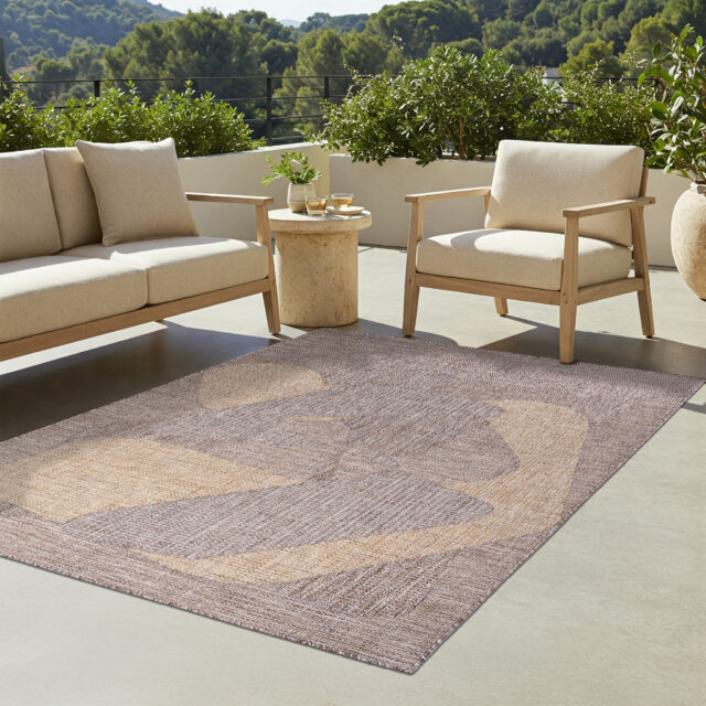 Buitenkleed Yucana Bruin Abstract