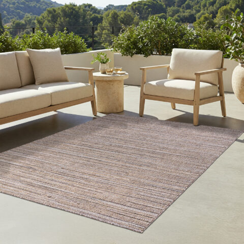 Buitenkleed Yucana Beige Grijs Strepen