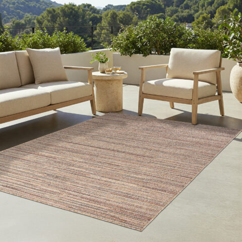 Buitenkleed Yucana Beige Bruin Strepen