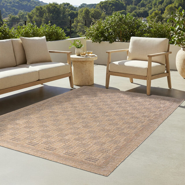 Buitenkleed Yucana Beige Ruit