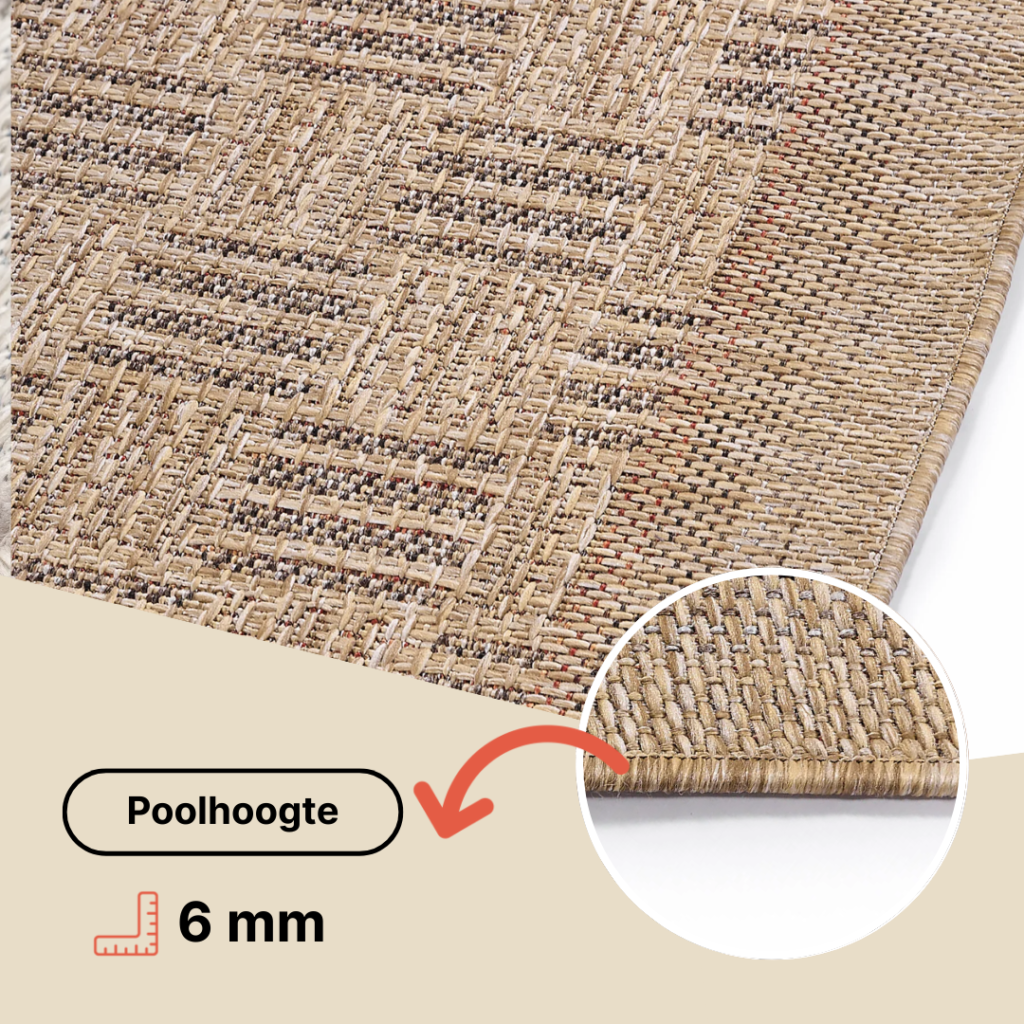 Buitenkleed Yucana Beige Bruin