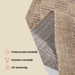 Buitenkleed Yucana Beige Grijs Strepen