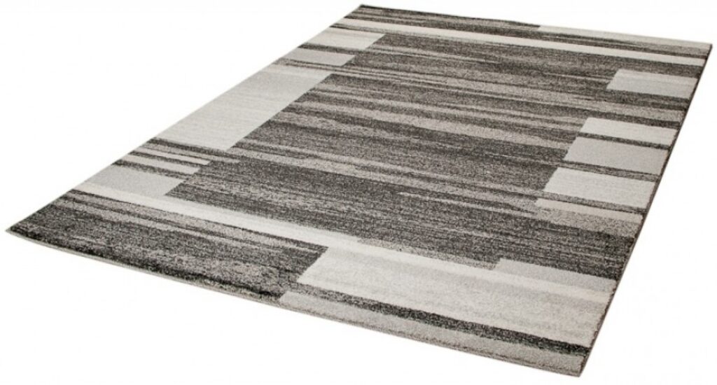 Vloerkleed Sari Antraciet Beige Rand