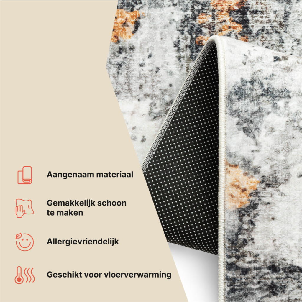 Vloerkleed Bari Grijs Veelkleurig Abstract