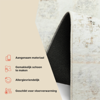 Vloerkleed Bari Beige Grijs Vintage
