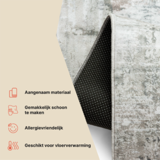 Vloerkleed Venezia Grijs Beige Abstract