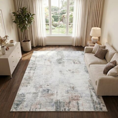 Vloerkleed Venezia Grijs Beige Abstract