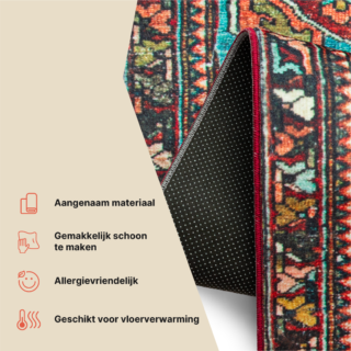 Vloerkleed Ispahan Veelkleurig Rozet Vintage