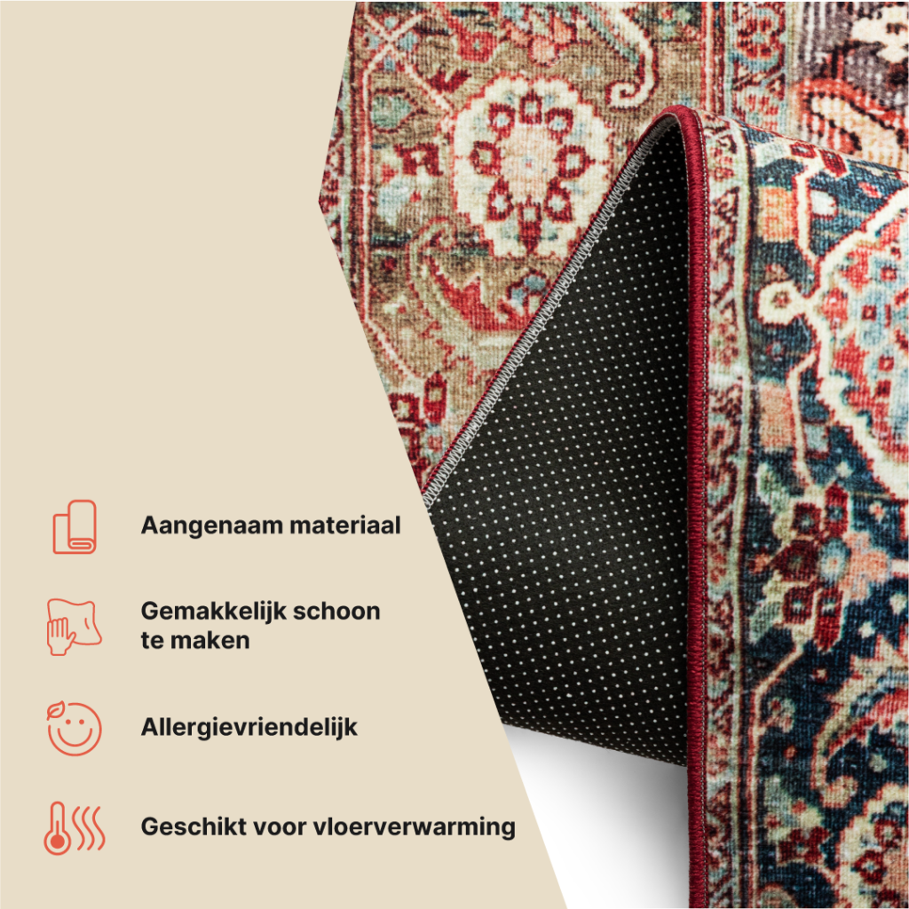 Vloerkleed Ispahan Bordeaux Traditioneel