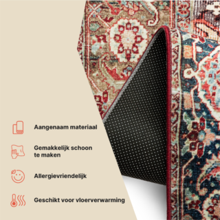 Vloerkleed Ispahan Bordeaux Traditioneel