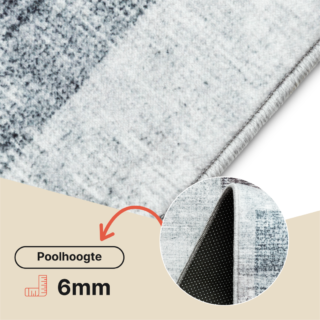 Vloerkleed Venezia Grijs Paars Geometrisch