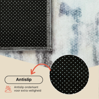 Vloerkleed Bari Blauw Beige Abstract