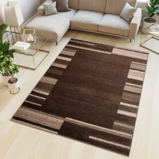 Vloerkleed Sari Donker Bruin Rand