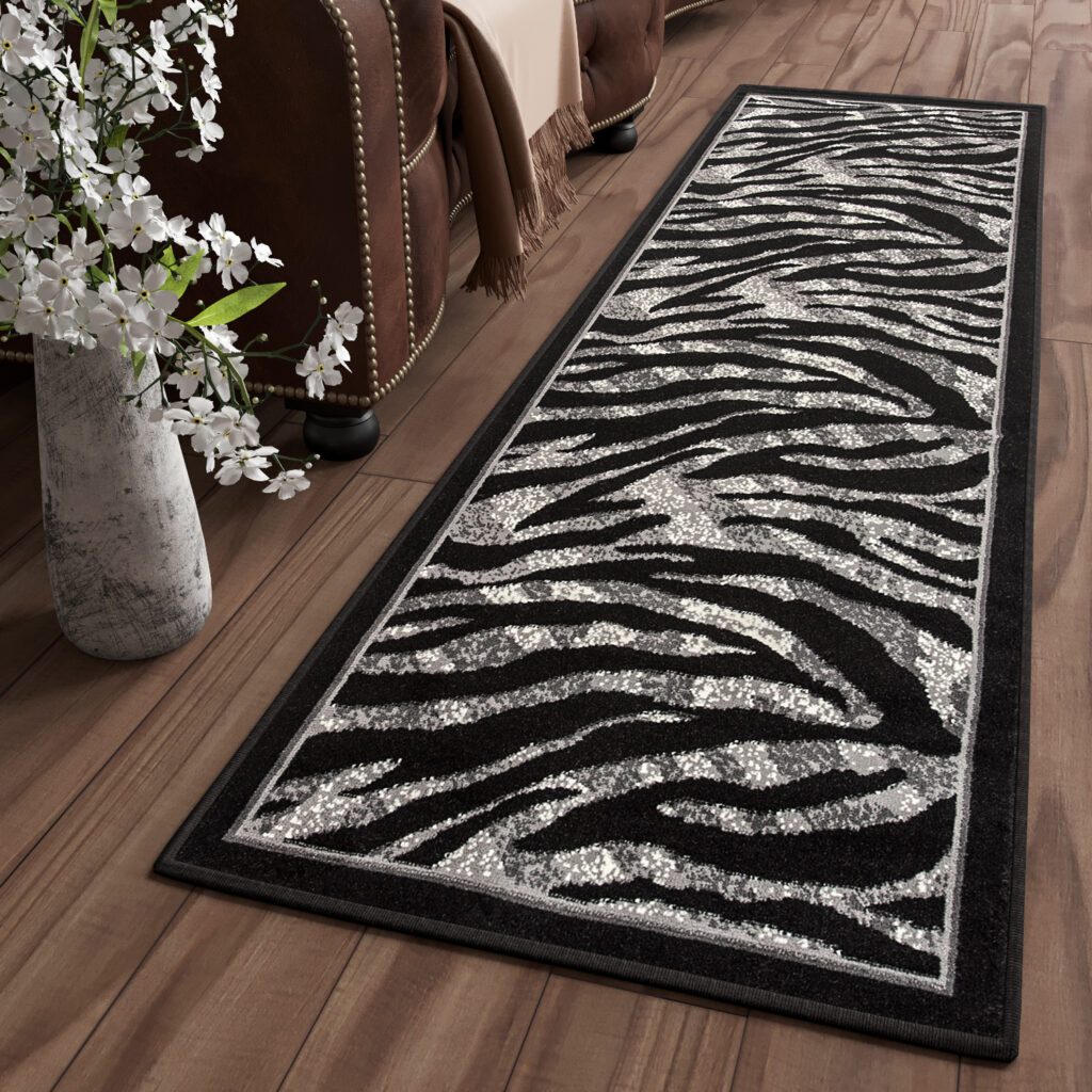 Loper Dream Grijs Zwart Dierenprint