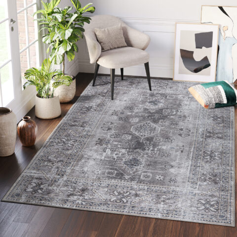 Vloerkleed Dubai Grijs Slijtage Antislip
