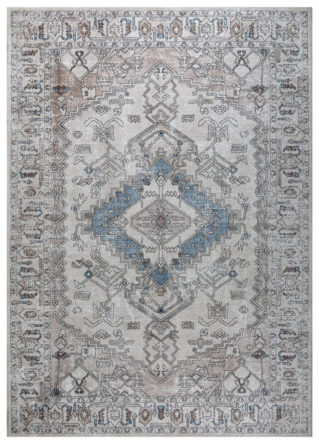 Vloerkleed Dubai Grijs Beige Vintage Antislip