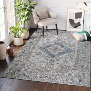 Vloerkleed Dubai Grijs Beige Vintage Antislip