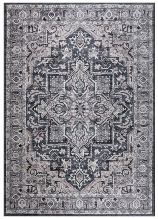 Vloerkleed Dubai Donkerblauw Rozet Antislip