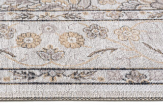 Vloerkleed Dubai Beige Bloemenmotief Antislip