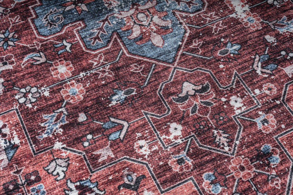 Vloerkleed Dubai Rood Donkerblauw Antislip
