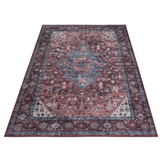 Vloerkleed Dubai Rood Donkerblauw Antislip