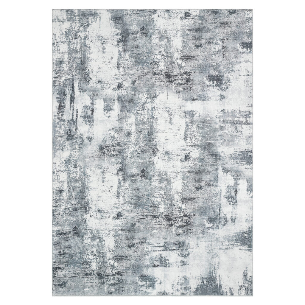 Vloerkleed Bari Grijs Marineblauw Abstract