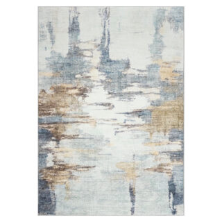Vloerkleed Bari Blauw Beige Abstract