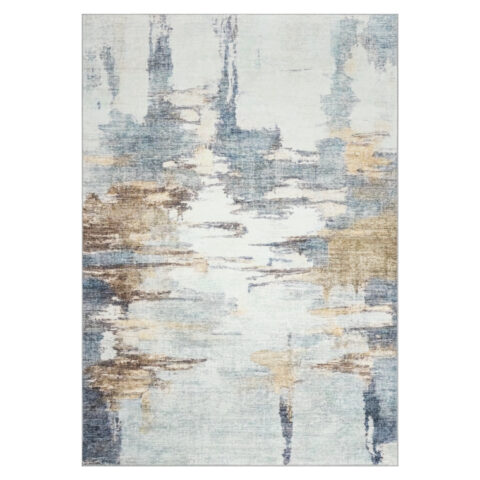 Vloerkleed Bari Blauw Beige Abstract