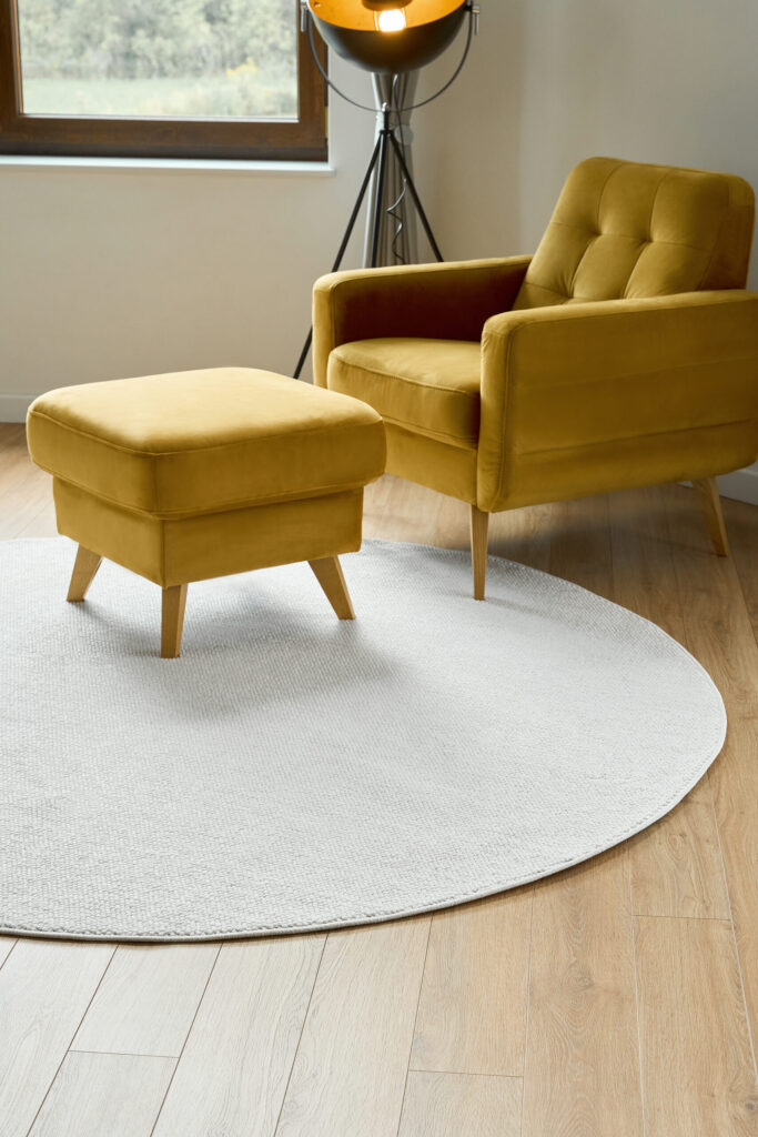 Vloerkleed Agra Rond Crème Modern