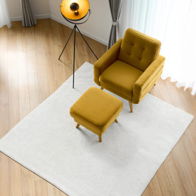 Vloerkleed Agra Vierkant Crème Modern