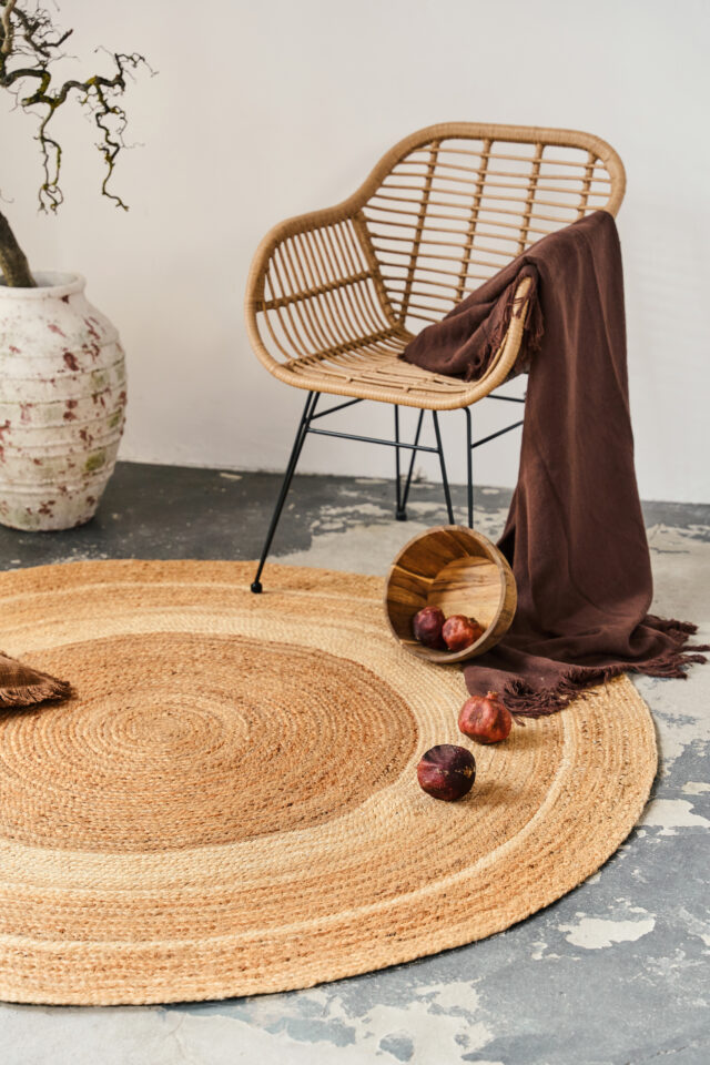 Jutetapijt Rond Multicolour